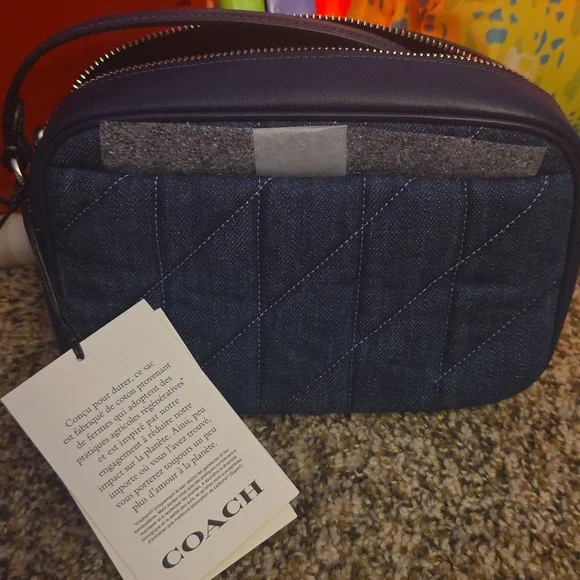 NWT Coach Mini Jamie Camera Bag in signature denim - Picture 2 of 5